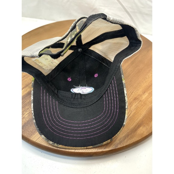 Mossy‎ Oak Hat Cap Camouflage And Purple Adult Trucker Mesh Strapback New - Picture 9 of 11